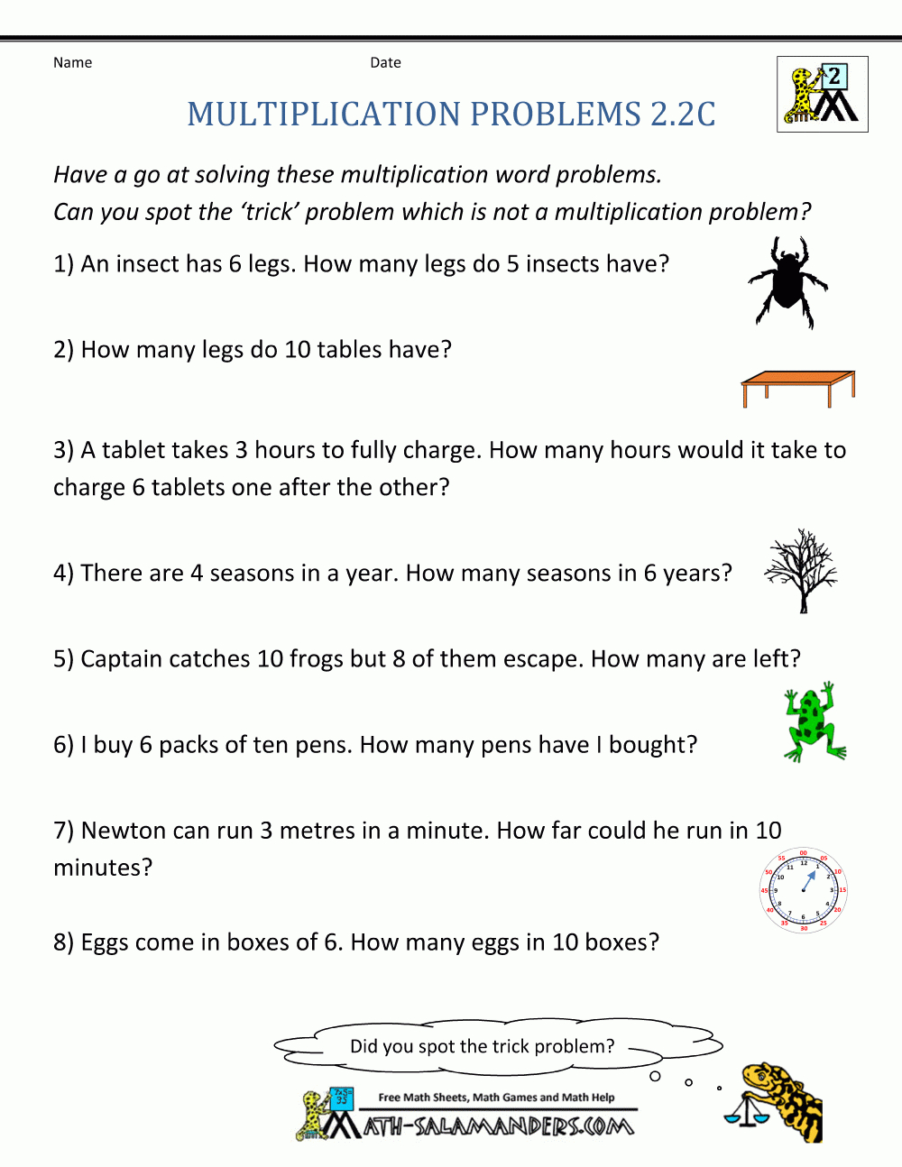 Multiplication Word Problem Area 2Nd Grade intended for Multiplication Worksheets Uk