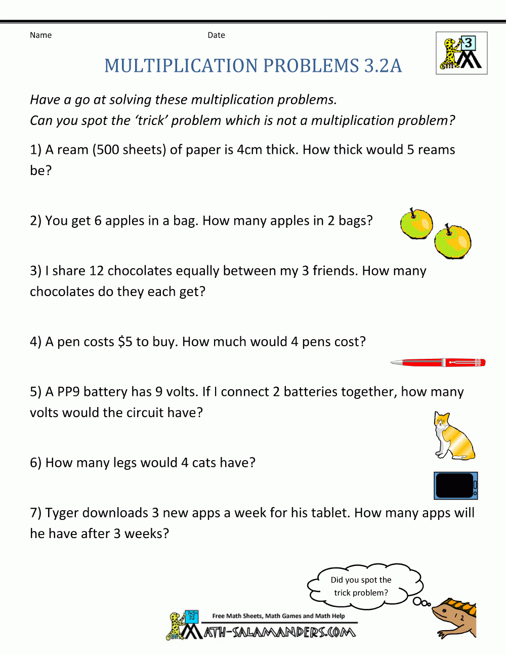 Multiplication Word Problem Worksheets 3Rd Grade within Multiplication Worksheets Htu X U