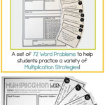 Multiplication Word Problems 3Rd Grade Work Mat &amp; Task Cards within Printable Multiplication Strategy Mat