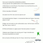 Multiplication Word Problems 4Th Grade for Worksheets On Multiplication Word Problems For Grade 4