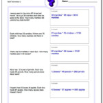 Multiplication Word Problems For Multiplication Worksheets Year 4 Pdf