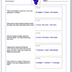 Multiplication Word Problems intended for 1's Multiplication Worksheets