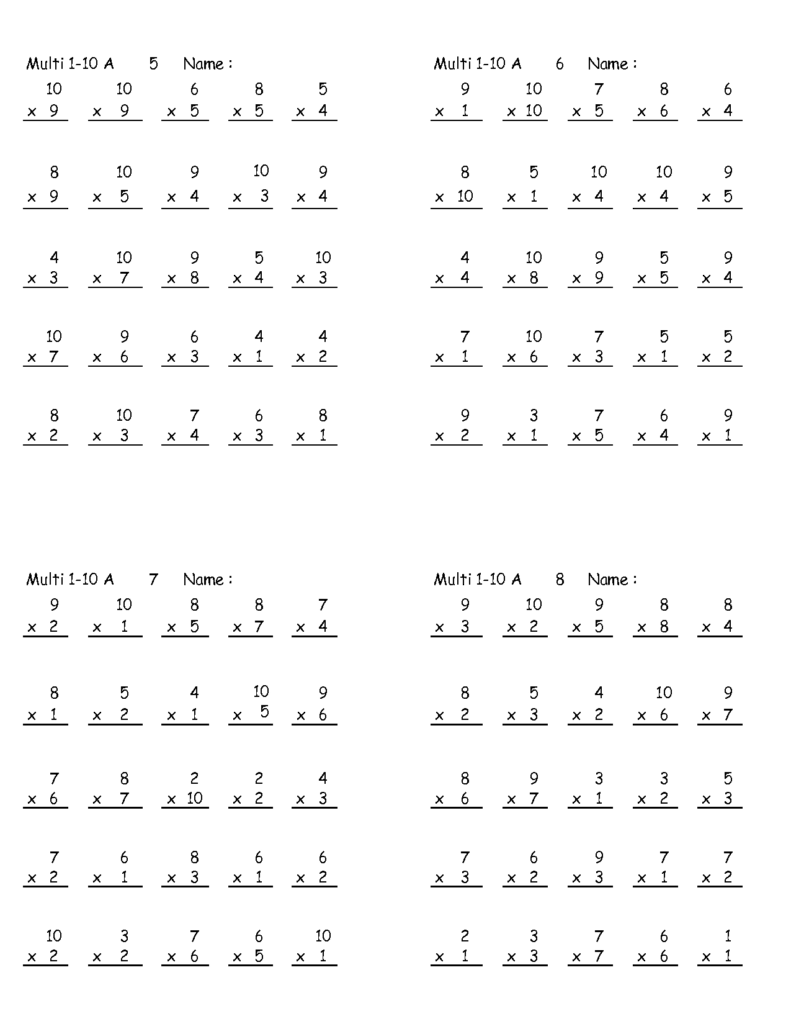 Multiplication Worksheet 0 6 | Printable Worksheets And With Regard To Multiplication Worksheets 4 And 6