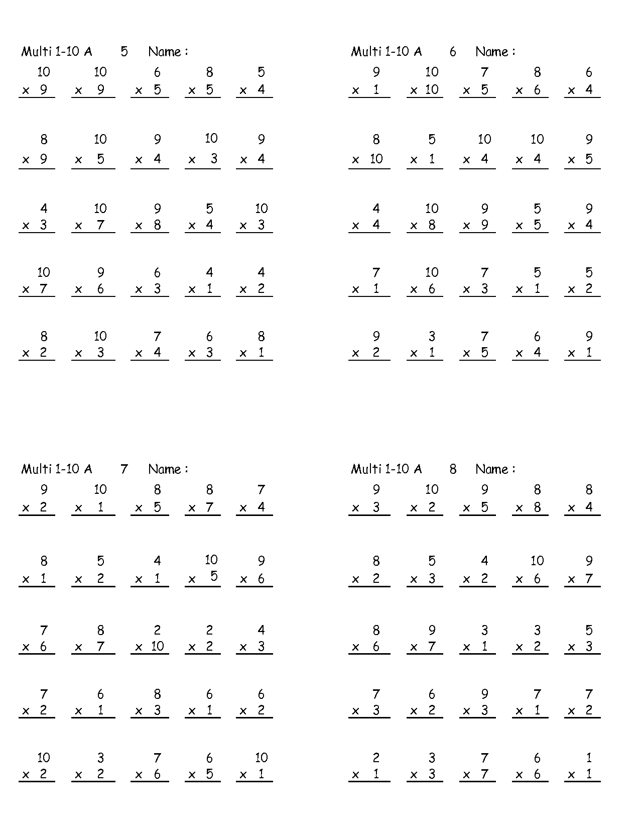 Multiplication Worksheet 0 6 | Printable Worksheets And with regard to Multiplication Worksheets 4 And 6