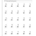 Multiplication Worksheets 6 &amp; Multiplication Worksheets inside 6's Multiplication Worksheets