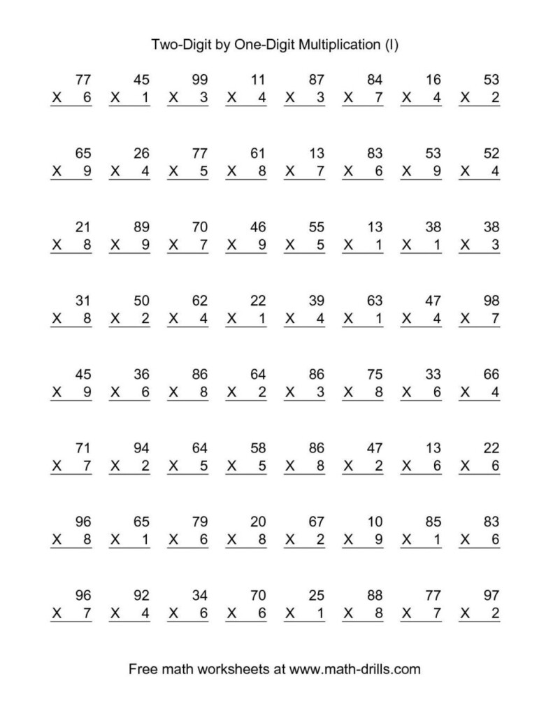 Multiplication Worksheets 6Th Grade Printable | Worksheets For Multiplication Worksheets 6Th Grade