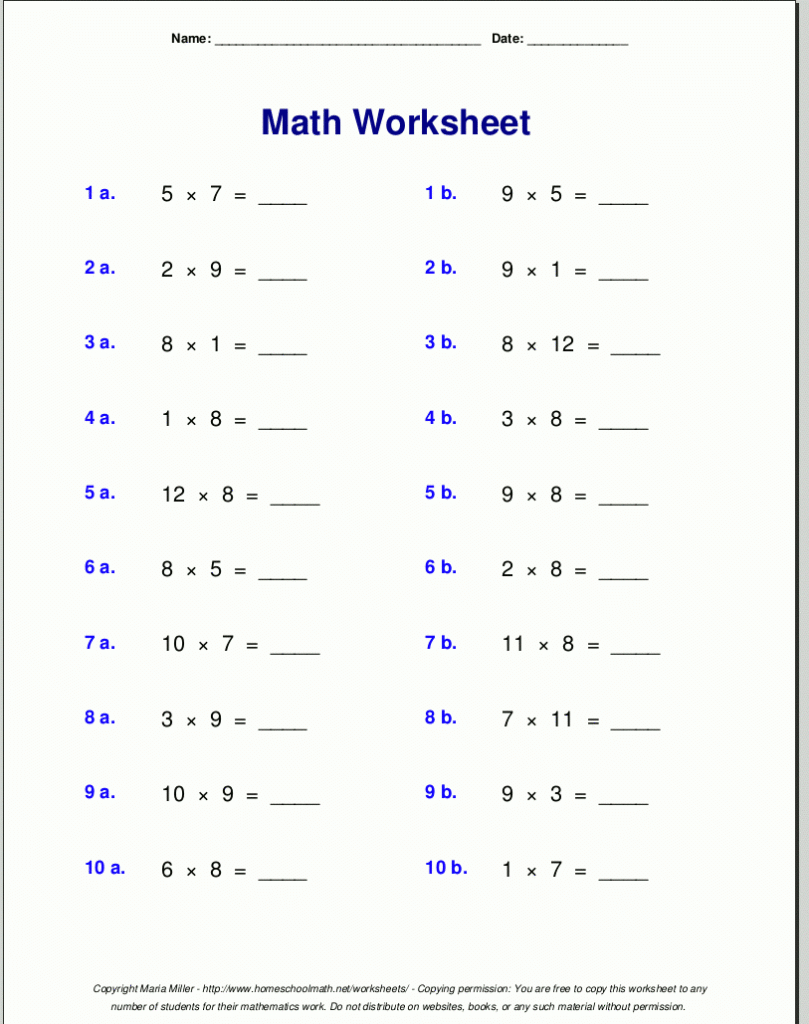 Multiplication Worksheets 9 Tables | Printablemultiplication for Printable Multiplication Table 3