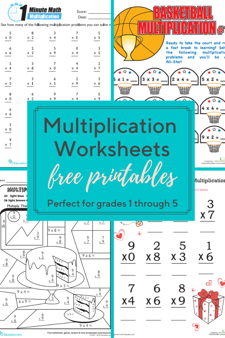 Multiplication Worksheets And Printables | These with Multiplication Worksheets Education.com