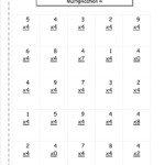 Multiplication Worksheets And Printouts with regard to Printable Multiplication Worksheets 4's