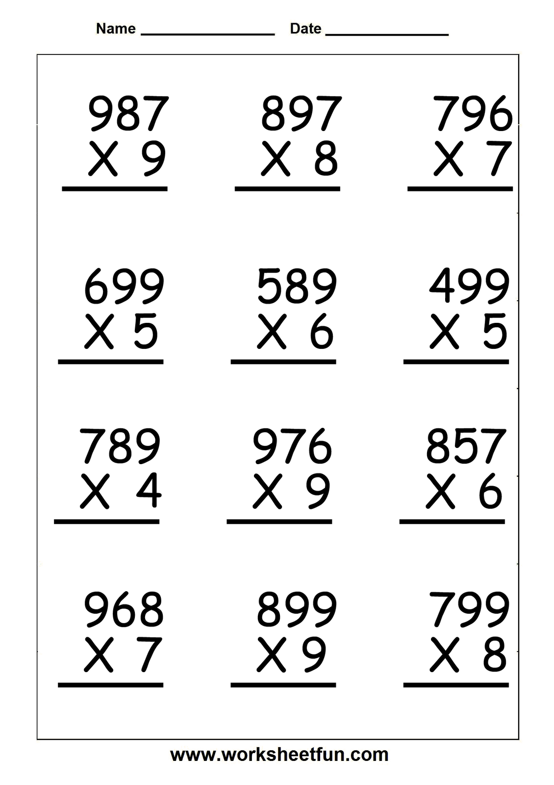 Multiplication Worksheets For 5Th Grade | Worksheetfun with regard to Printable Multiplication Sheets For 5Th Graders
