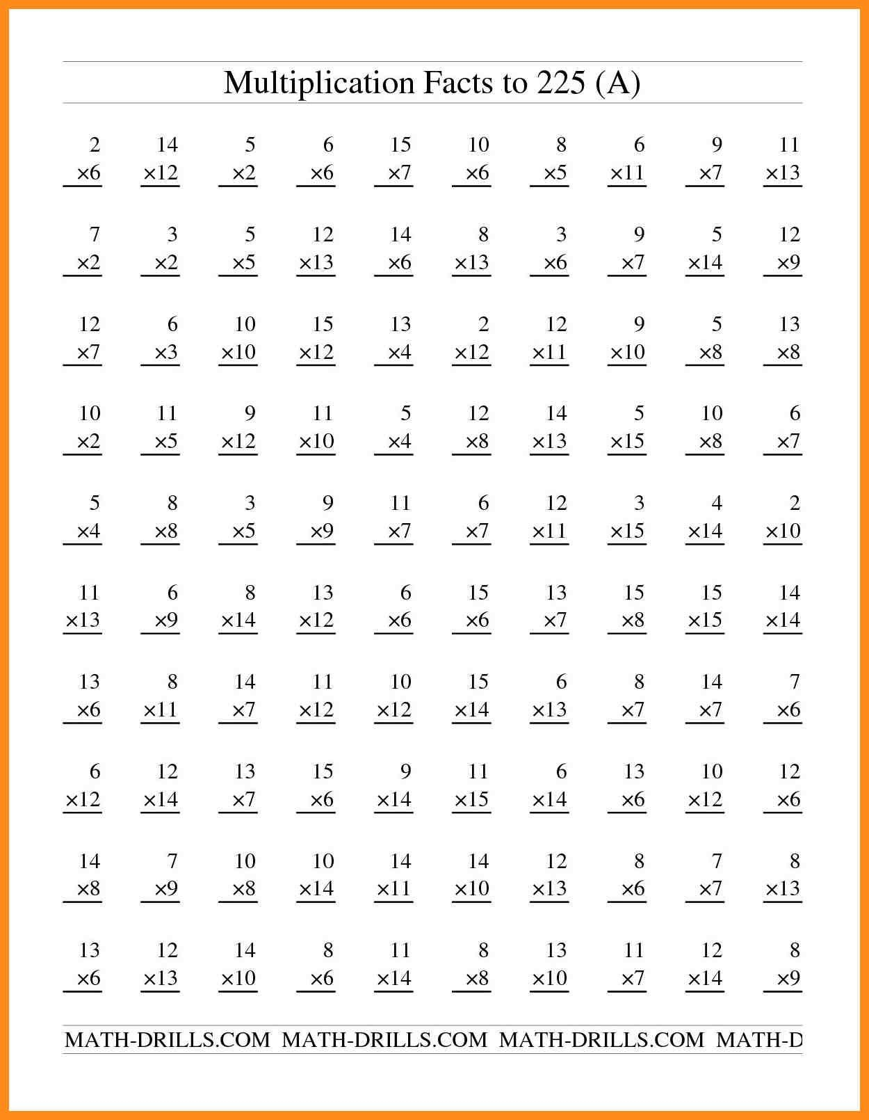 Multiplication Worksheets For Grade 5 Free Valid Grade in Multiplication Worksheets 5 Grade