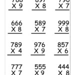 Multiplication Worksheets Grade 5 Free | Atividades De for Printable Multiplication Worksheets 5Th Grade
