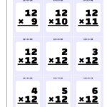 Multiplication10, 11, 12 Flash Cards throughout Multiplication Worksheets X11