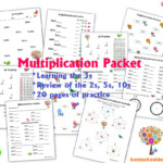 Multiplication8S Worksheet Packet (Lizard Theme Inside Printable Multiplication Packet