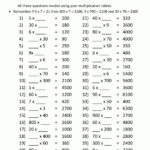 Multiply And Divide10 100 And 1000 Worksheets Throughout throughout Multiplication Worksheets Ks2