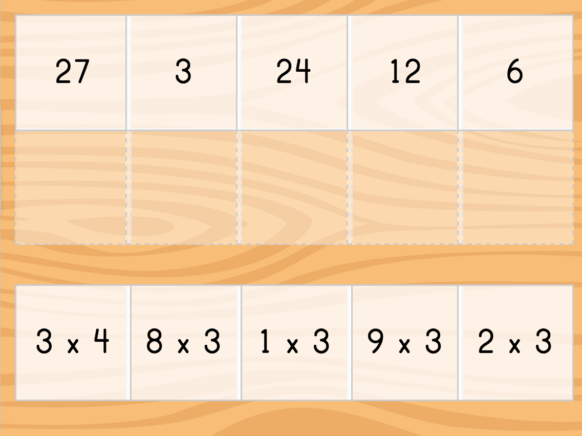 Multiply3 Matching | Game | Education with Printable Multiplication Matching Game