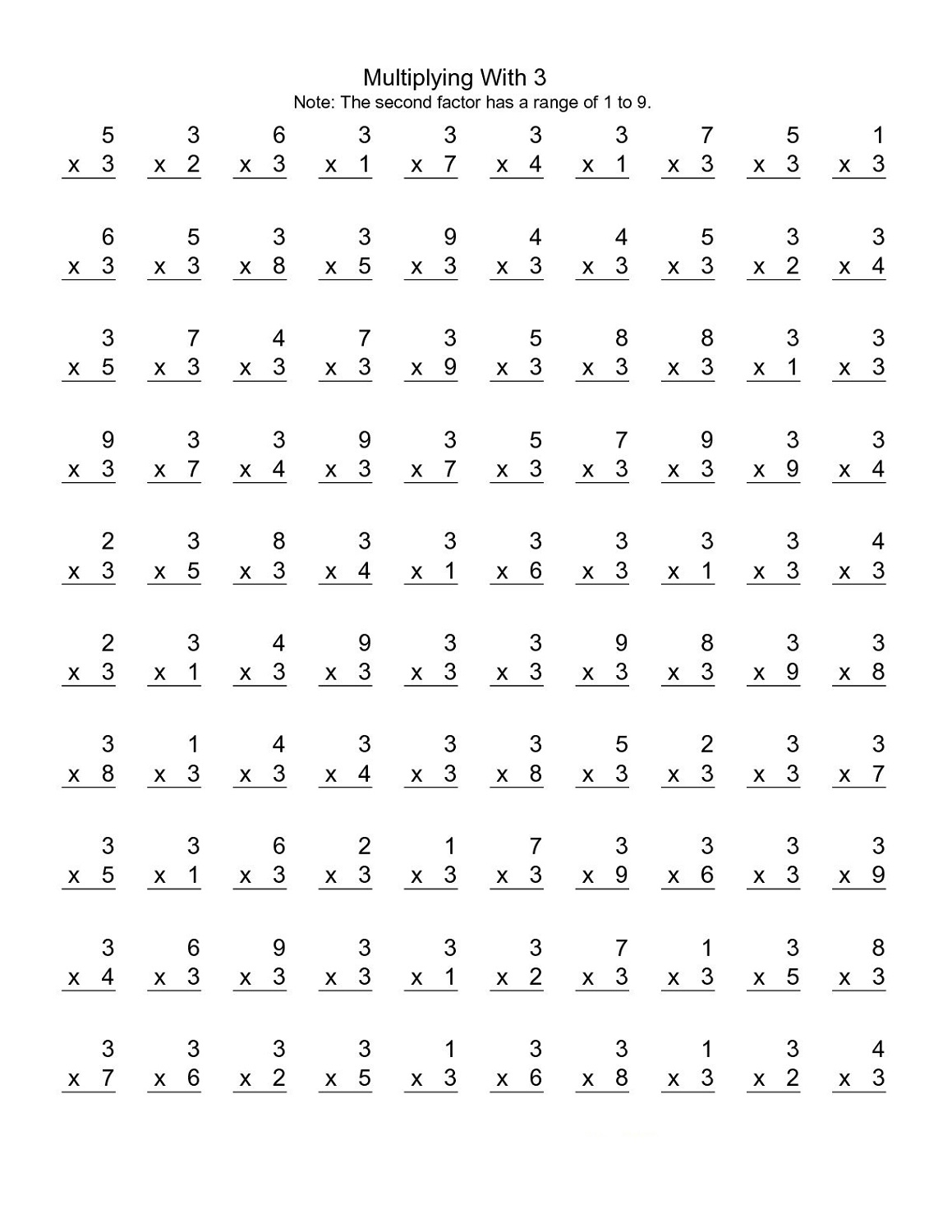 Multiply3 Worksheets Printable | Printable Shelter for Printable Multiplication By 3 Worksheets Multiply3 Worksheets Printable | Printable Shelter for Printable Multiplication By 3 Worksheets