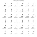 Multiply3 Worksheets | Printable Shelter for Printable 3 Multiplication Worksheets