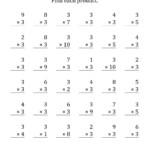 Multiply3 Worksheets | Printable Shelter in Printable Multiplication By 3
