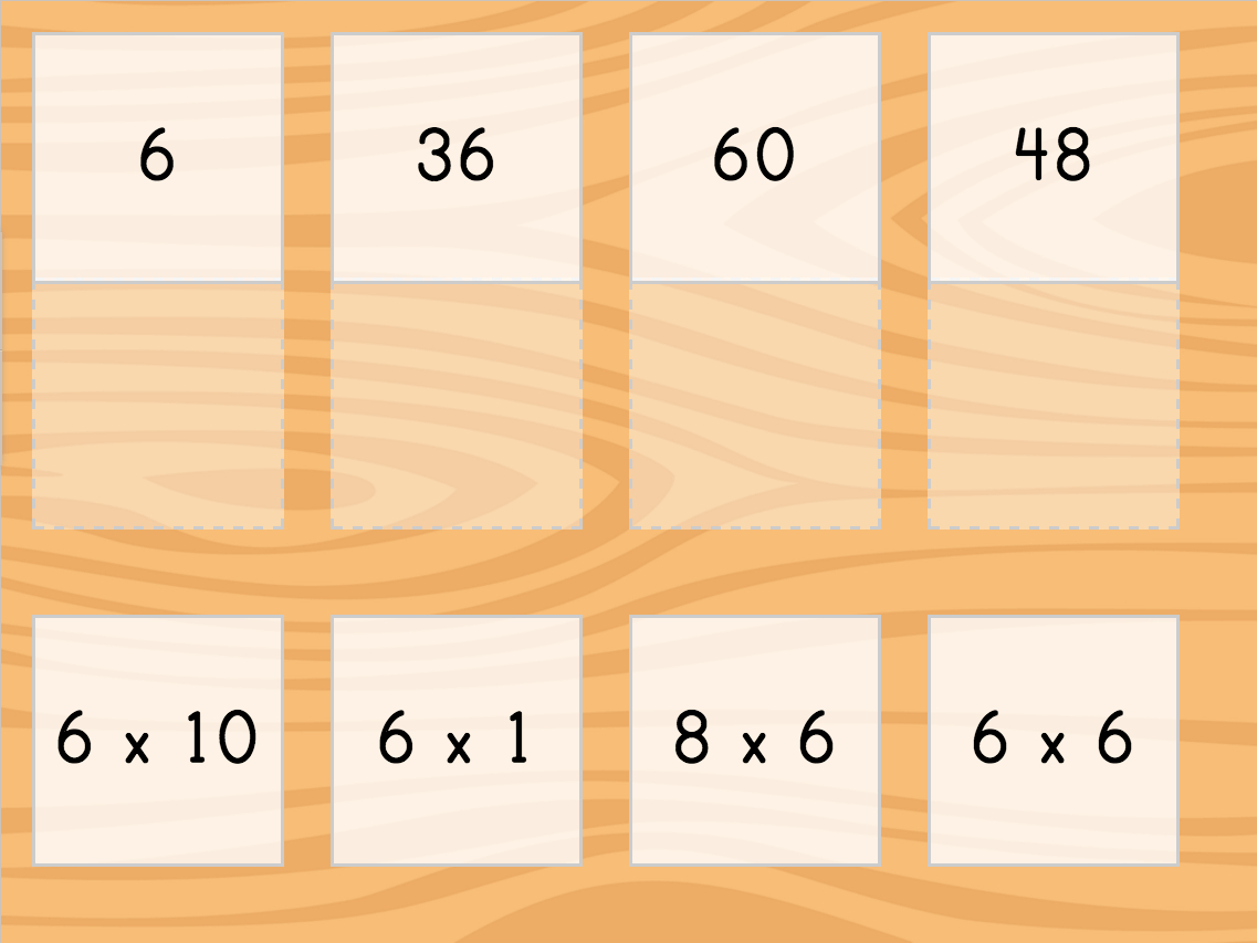 Multiply6: Matching | Game | Education for Multiplication Worksheets Education.com