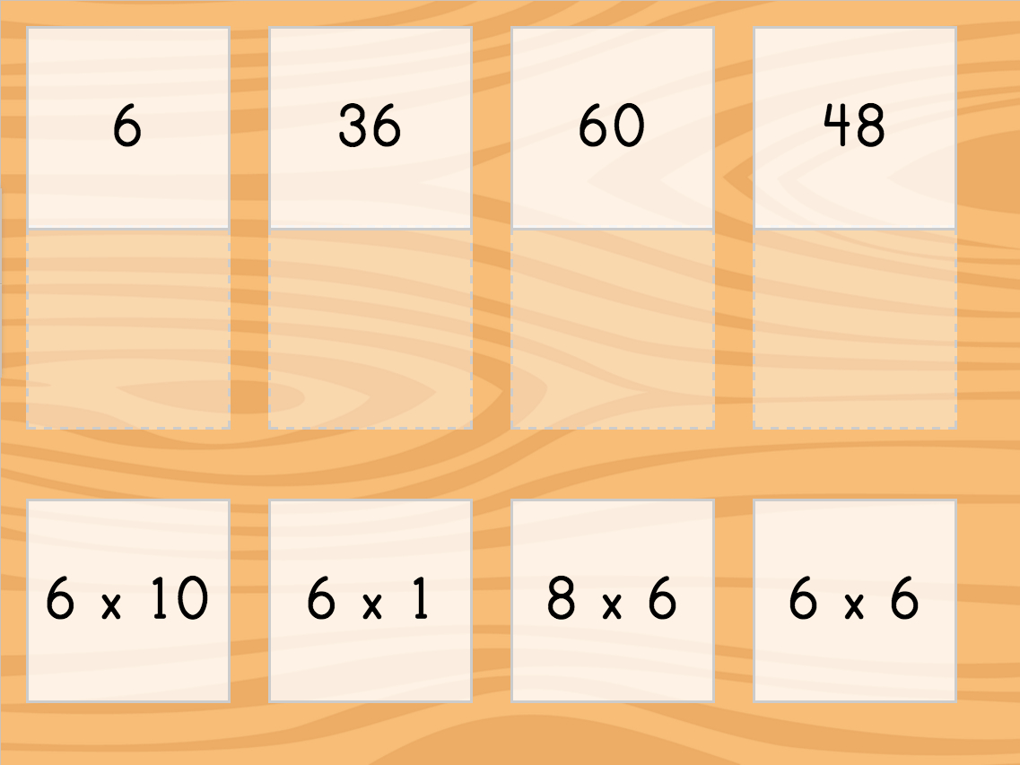 Multiply6: Matching | Game | Education pertaining to Printable Multiplication Matching Game