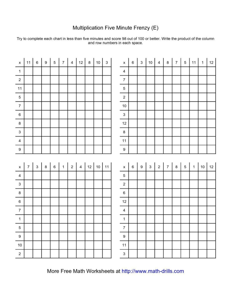 Multiply8 Worksheet | Printable Worksheets And Intended For Printable Multiplication Chart 4 Per Page