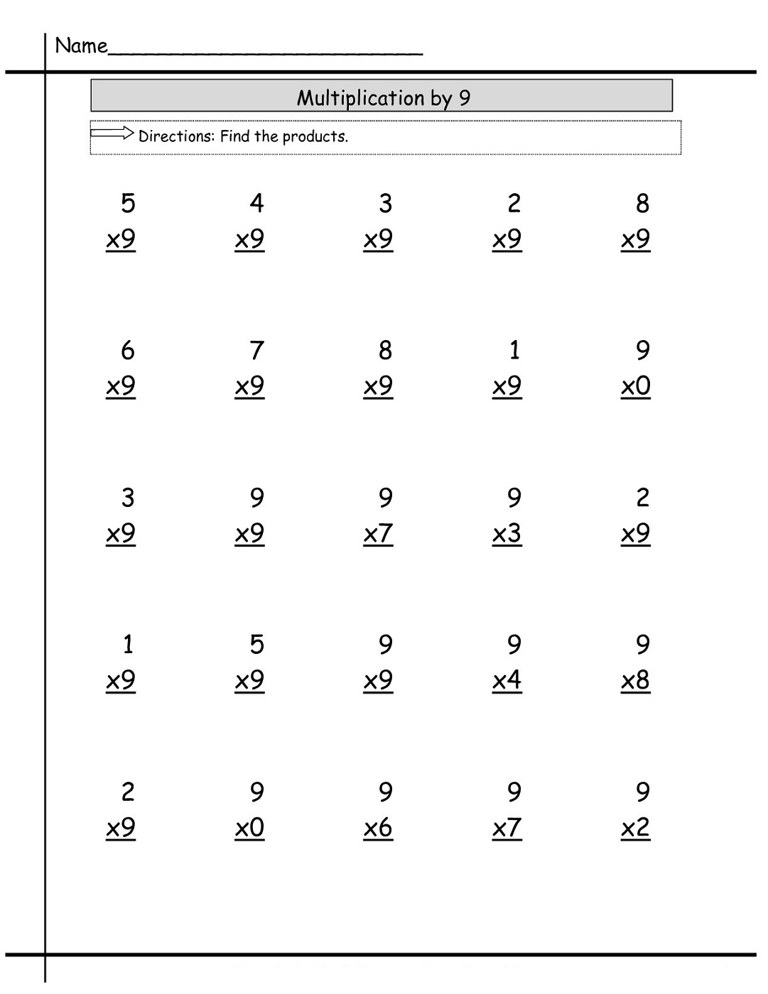 Multiply9 Worksheets | Printable Shelter with Printable Multiplication 9 Multiply9 Worksheets | Printable Shelter with Printable Multiplication 9
