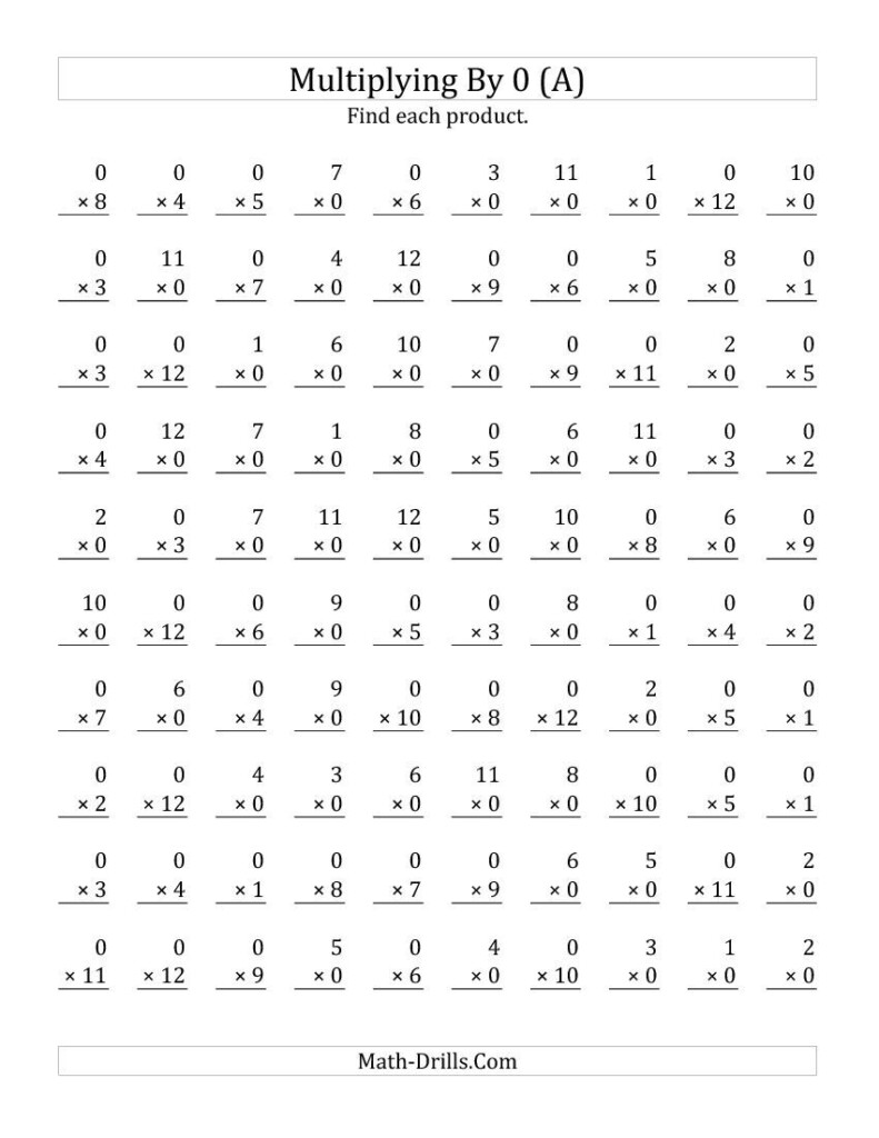 Multiplying 1 To 120 (All) | Printable Multiplication Regarding Printable Multiplication Worksheets 0 4 Multiplying 1 To 120 (All) | Printable Multiplication Regarding Printable Multiplication Worksheets 0 4