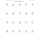 Multiplying 3-Digit2-Digit Numbers (A) regarding Printable Multiplication 3&amp;#039;s