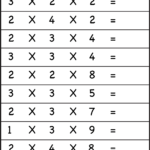 Multiplying 3 Numbers – Three Worksheets / Free Printable In Connect 4 Multiplication Printable