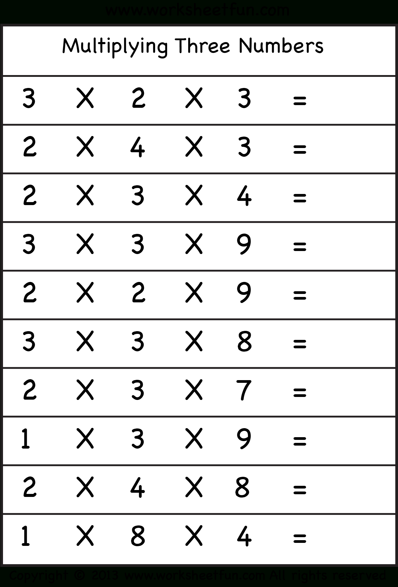 Long Multiplication Ks2 Worksheets