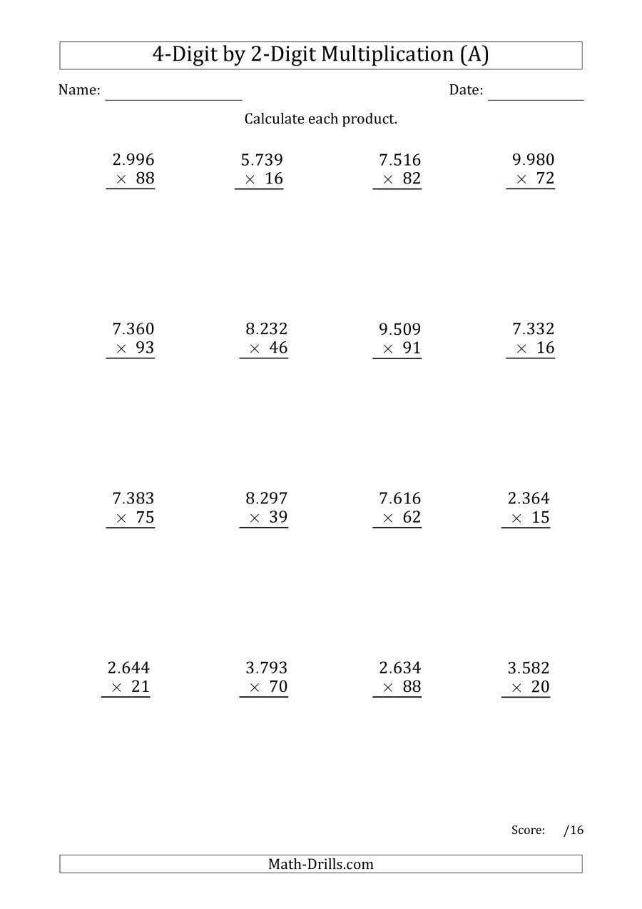Multiplying 4-Digit2-Digit Numbers With Period-Separated with regard to Multiplication Worksheets 4 Digits By 2 Multiplying 4-Digit2-Digit Numbers With Period-Separated with regard to Multiplication Worksheets 4 Digits By 2