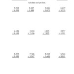 Multiplying 4-Digit4-Digit Numbers With Comma-Separated pertaining to 4 Multiplication Worksheets Pdf