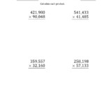 Multiplying 6 Digit5 Digit Numbers (Large Print) With For Multiplication Worksheets 5 Digits