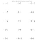 Multiplying And Dividing Fractions (A) For Worksheets Multiplication And Division