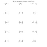 Multiplying And Dividing Fractions (A) for Worksheets Multiplication And Division