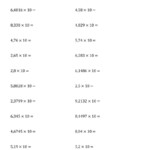 Multiplying Decimals10 (A) with Worksheets Multiplication Decimals