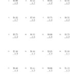Multiplying Dollar Amounts In Increments Of 5 Centsone within Multiplication Worksheets Nz