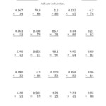 Multiplying Various Decimals2 Digit Whole Numbers (A) Inside Multiplication Worksheets X11