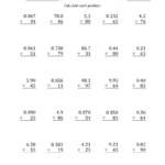 Multiplying Various Decimals2-Digit Whole Numbers (A) inside Multiplication Worksheets X11