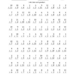 Multiplying1 To 11 With Factors 1 To 12 (100 Questions) (A) Intended For Printable Multiplication By 11