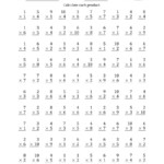 Multiplying1 To 7 With Factors 1 To 10 (100 Questions) (A) inside Multiplication Worksheets Numbers 1-10