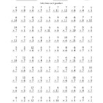 Multiplying6 And 7 With Factors 1 To 12 (100 Questions) (A) for Multiplication Worksheets Number 6