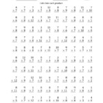 Multiplying7 And 8 With Factors 1 To 12 (100 Questions) (A) Pertaining To Multiplication Worksheets 7S And 8S