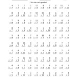 Multiplying7 And 8 With Factors 1 To 12 (100 Questions) (A) with Multiplication Worksheets Year 7