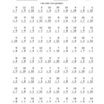 Multiplying8 To 10 With Factors 1 To 12 (100 Questions) (A) inside 8's Multiplication Worksheets