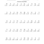 Multiplying9 To 11 With Factors 1 To 12 (50 Questions) (A) Pertaining To Printable Multiplication Test 50 Questions