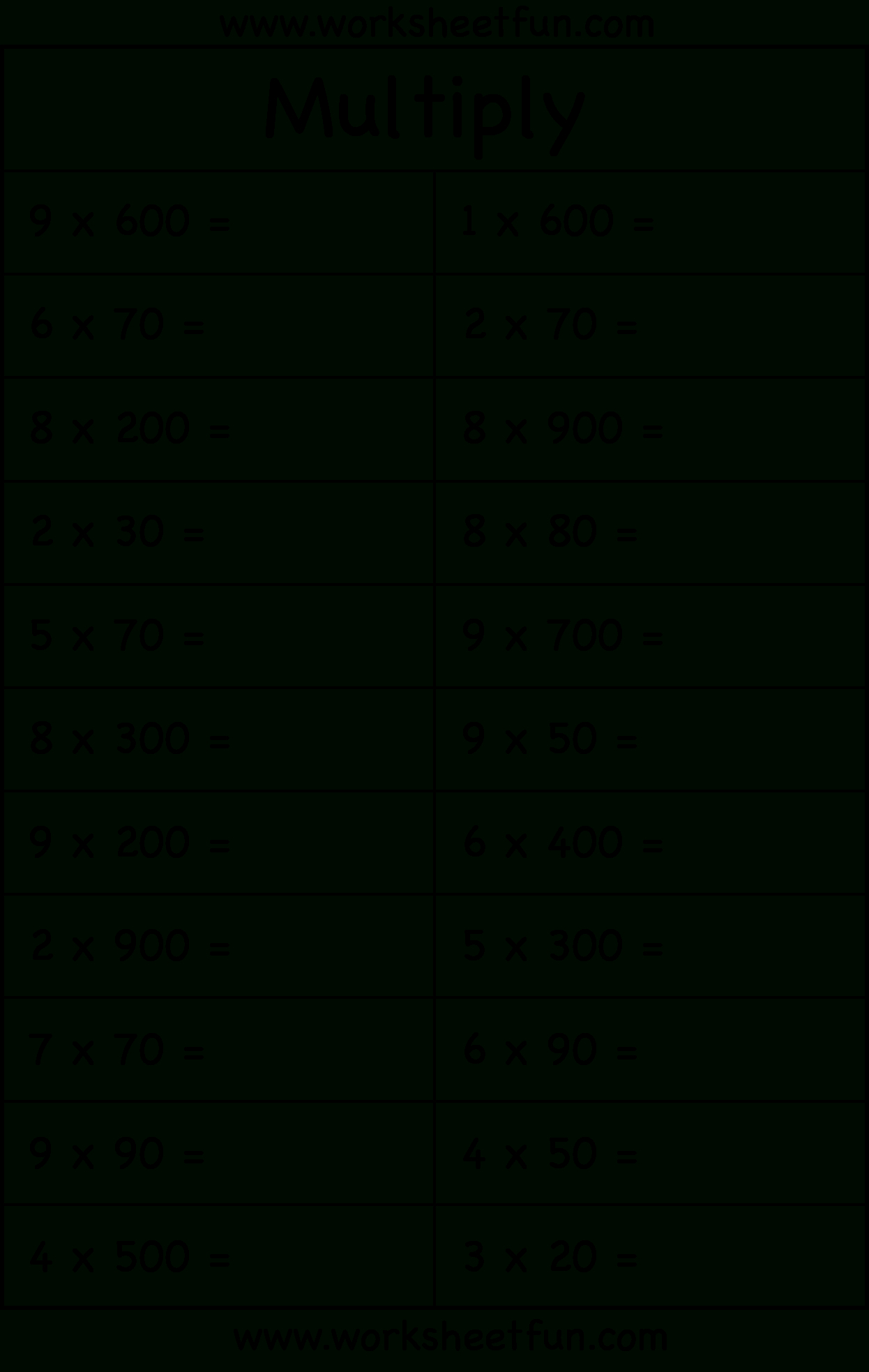 Multiplyingmultiples Of 10 Worksheet &amp; Common Worksheets regarding Multiplication Worksheets Multiples Of 10