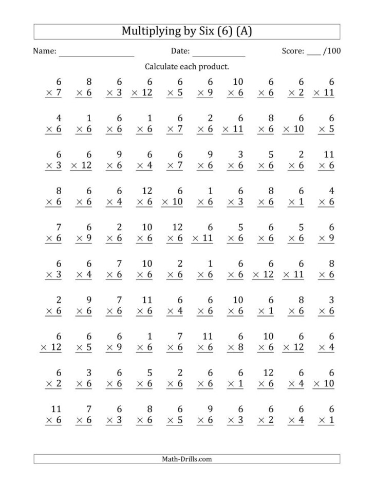 multiplyingsix-6-with-factors-1-to-12-100-questions-a-within-multiplication-worksheets