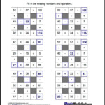 Number Grid Puzzles! Multiplication And Division With Inside Free Printable Multiplication Riddle Worksheets